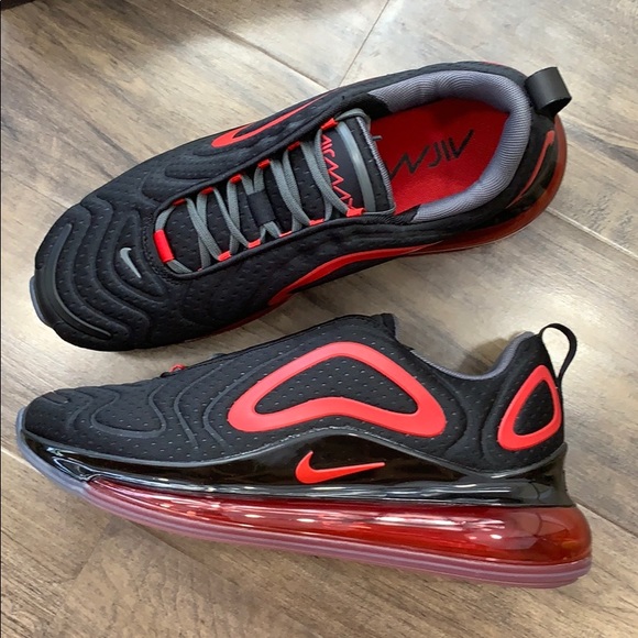 NIKE AIR MAX 720 Black/University Red-Black men’s - Picture 11 of 16
